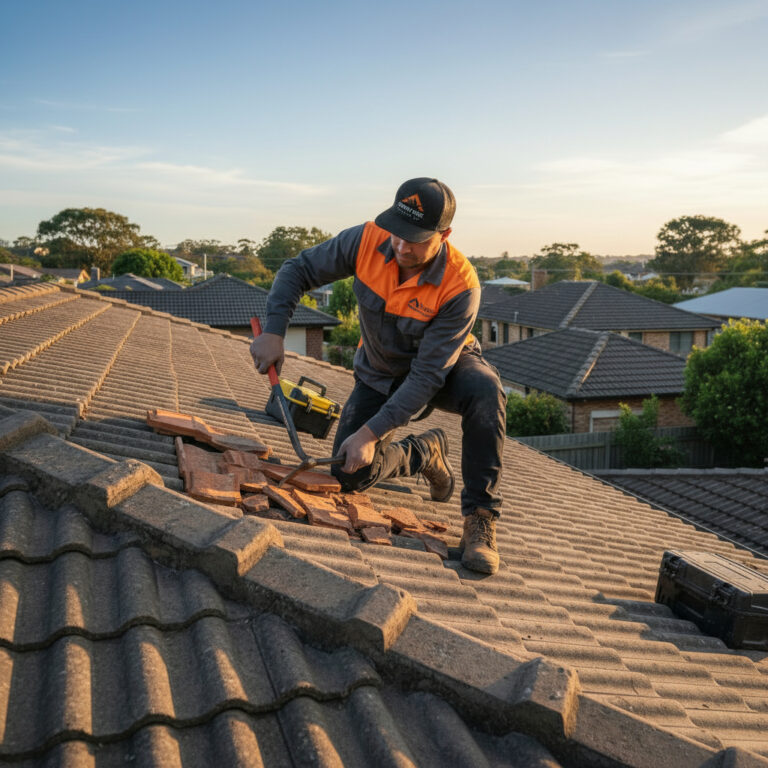 roof repair job in randwick, broken roof tiles